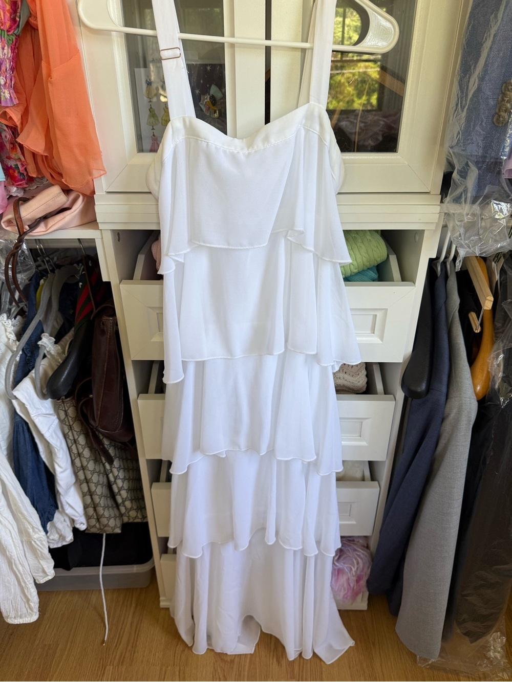 Beginning Boutique white tiered dress